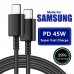5A 45W PD USB-C كابل شحن سريع للغاية من النوع C لهواتف سامسونج