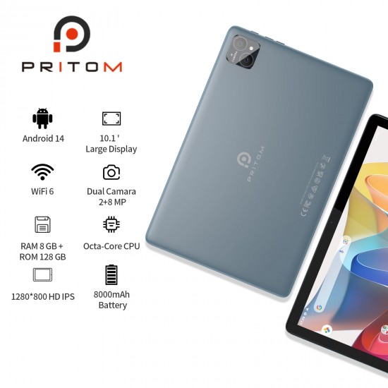 PRITOM-جهاز لوحي أندرويد 14 ، ثماني النواة ، واي فاي 5G ، لوحة مفاتيح ، ماوس ، حافظة ، ذاكرة رام 8 جيجابايت ، 4 توسيع رام ، ذاكرة روم جيجابايت ، 10 بوصة ، TAB11 PRITOM-جهاز لوحي أندرويد 14 ، ثماني النواة ، واي فاي 5G ، لوحة مفاتيح ، ماوس ، حافظة ، ذاكرة رام 8 جيجابايت ، 4 توسيع رام ، ذاكرة روم جيجابايت ، 10 بوصة ، TAB11