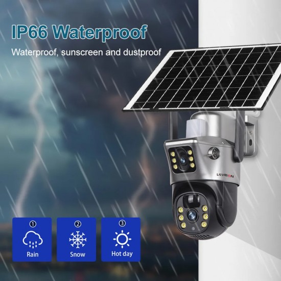 LS VISION-كاميرا شمسية بشاشة مزدوجة ، خارجية ، لاسلكية ، 4G ، واي فاي ، PTZ ، عدسة مزدوجة ، حماية أمنية ، تتبع تلقائي ، CCTV ، 4K ، 8mp LS VISION-كاميرا شمسية بشاشة مزدوجة ، خارجية ، لاسلكية ، 4G ، واي فاي ، PTZ ، عدسة مزدوجة ، حماية أمنية ، تتبع تلقائي ، CCTV ، 4K ، 8mp